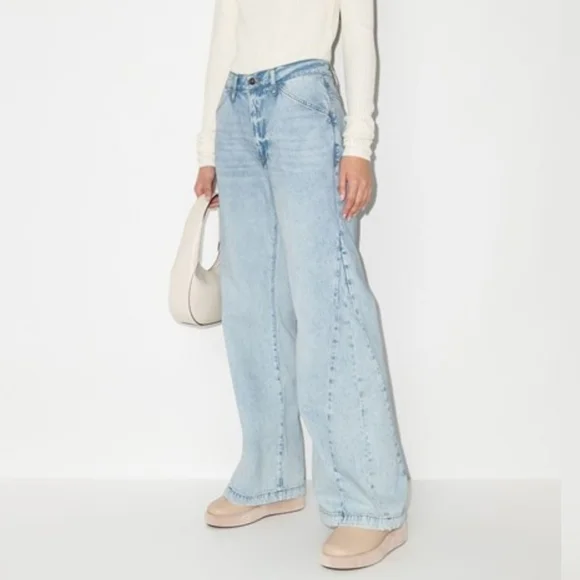 Frame Womens Le Baggy High Rise Palazzo Wide Leg Jeans 32 NWOT - Picture 3 of 8